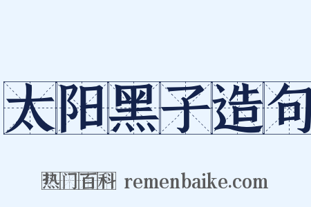 太阳黑子造句是什么意思的图片